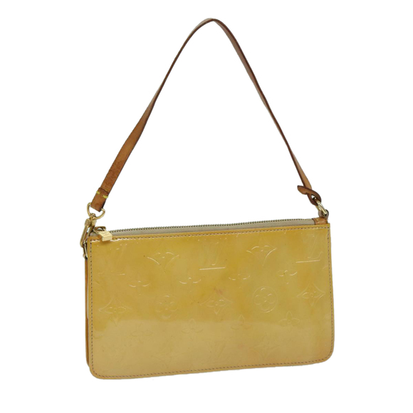Louis Vuitton Handbags - LOUIS VUITTON Monogram Vernis Lexington Pouch Beige M91010 LV Auth 69402
